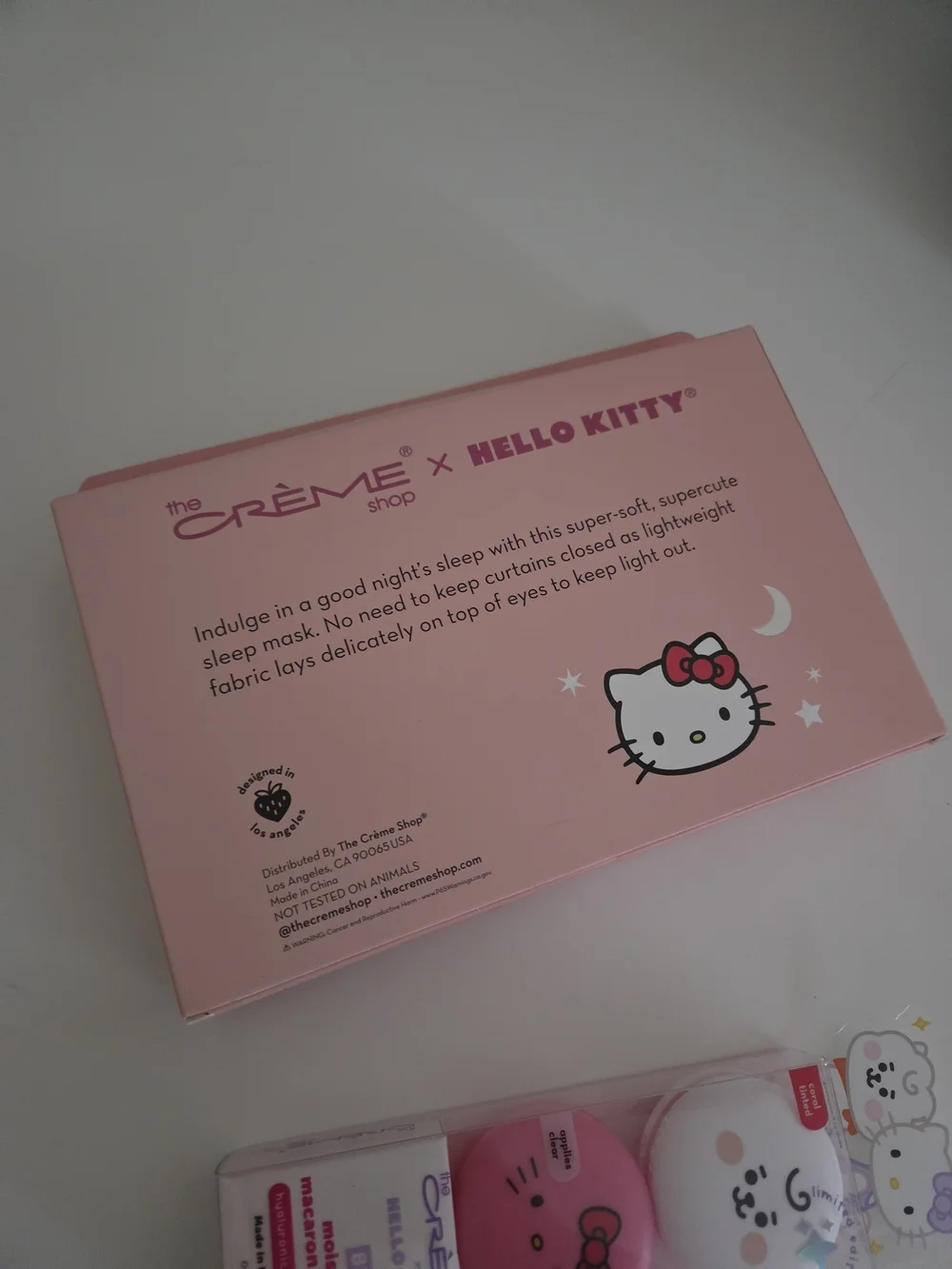Hello Kitty Blue Sleep Mask with Pink Lip Balm Duo